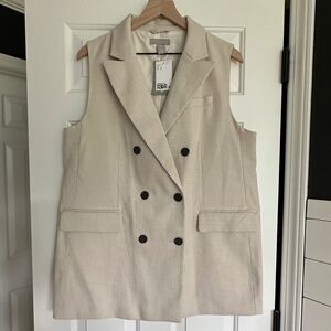 H&M Sleeveless Blazer - L